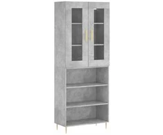 Komoda, betono pilkos spalvos, 69,5x34x180cm, apdirbta mediena