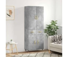Komoda, betono pilkos spalvos, 69,5x34x180cm, apdirbta mediena