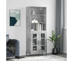 Komoda, betono pilkos spalvos, 69,5x34x180cm, apdirbta mediena