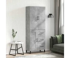 Komoda, betono pilkos spalvos, 69,5x34x180cm, apdirbta mediena
