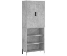 Komoda, betono pilkos spalvos, 69,5x34x180cm, apdirbta mediena