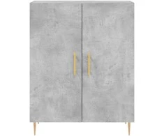 Komoda, betono pilkos spalvos, 69,5x34x180cm, apdirbta mediena