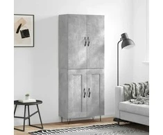 Komoda, betono pilkos spalvos, 69,5x34x180cm, apdirbta mediena