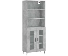 Komoda, betono pilkos spalvos, 69,5x34x180cm, apdirbta mediena