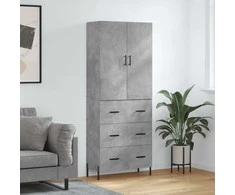 Komoda, betono pilkos spalvos, 69,5x34x180cm, apdirbta mediena