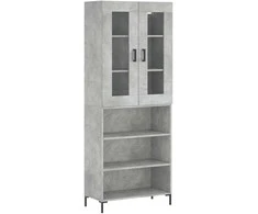 Komoda, betono pilkos spalvos, 69,5x34x180cm, apdirbta mediena