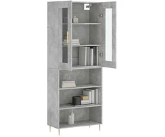 Komoda, betono pilkos spalvos, 69,5x34x180cm, apdirbta mediena