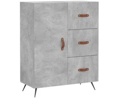 Komoda, betono pilkos spalvos, 69,5x34x180cm, apdirbta mediena