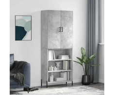 Komoda, betono pilkos spalvos, 69,5x34x180cm, apdirbta mediena