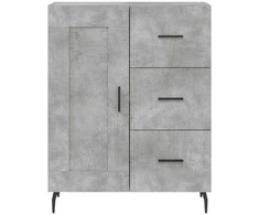 Komoda, betono pilkos spalvos, 69,5x34x180cm, apdirbta mediena