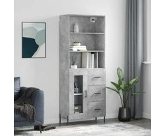 Komoda, betono pilkos spalvos, 69,5x34x180cm, apdirbta mediena