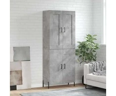 Komoda, betono pilkos spalvos, 69,5x34x180cm, apdirbta mediena