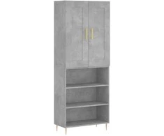 Komoda, betono pilkos spalvos, 69,5x34x180cm, apdirbta mediena