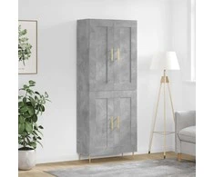 Komoda, betono pilkos spalvos, 69,5x34x180cm, apdirbta mediena