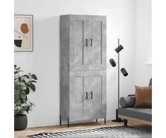 Komoda, betono pilkos spalvos, 69,5x34x180cm, apdirbta mediena