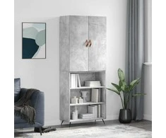 Komoda, betono pilkos spalvos, 69,5x34x180cm, apdirbta mediena