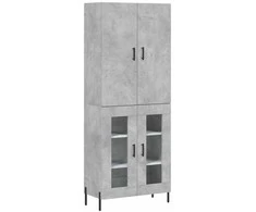 Komoda, betono pilkos spalvos, 69,5x34x180cm, apdirbta mediena
