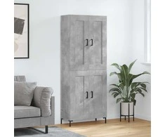 Komoda, betono pilkos spalvos, 69,5x34x180cm, apdirbta mediena