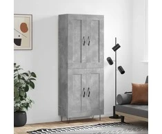 Komoda, betono pilkos spalvos, 69,5x34x180cm, apdirbta mediena