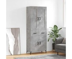 Komoda, betono pilkos spalvos, 69,5x34x180cm, apdirbta mediena