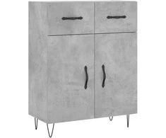 Komoda, betono pilkos spalvos, 69,5x34x180cm, apdirbta mediena