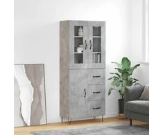 Komoda, betono pilkos spalvos, 69,5x34x180cm, apdirbta mediena