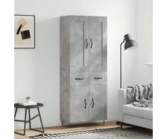 Komoda, betono pilkos spalvos, 69,5x34x180cm, apdirbta mediena