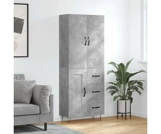 Komoda, betono pilkos spalvos, 69,5x34x180cm, apdirbta mediena