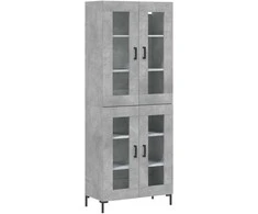 Komoda, betono pilkos spalvos, 69,5x34x180cm, apdirbta mediena
