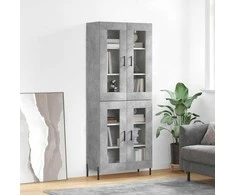Komoda, betono pilkos spalvos, 69,5x34x180cm, apdirbta mediena