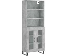 Komoda, betono pilkos spalvos, 69,5x34x180cm, apdirbta mediena