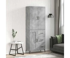 Komoda, betono pilkos spalvos, 69,5x34x180cm, apdirbta mediena
