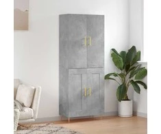 Komoda, betono pilkos spalvos, 69,5x34x180cm, apdirbta mediena