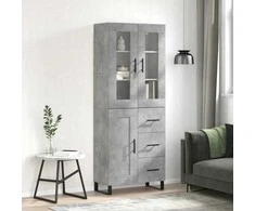 Komoda, betono pilkos spalvos, 69,5x34x180cm, apdirbta mediena
