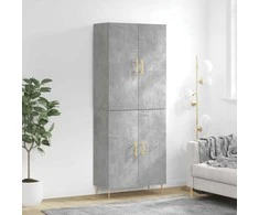 Komoda, betono pilkos spalvos, 69,5x34x180cm, apdirbta mediena