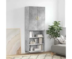 Komoda, betono pilkos spalvos, 69,5x34x180cm, apdirbta mediena
