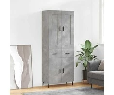 Komoda, betono pilkos spalvos, 69,5x34x180cm, apdirbta mediena