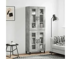 Komoda, betono pilkos spalvos, 69,5x34x180cm, apdirbta mediena