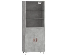 Komoda, betono pilkos spalvos, 69,5x34x180cm, apdirbta mediena