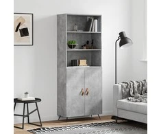 Komoda, betono pilkos spalvos, 69,5x34x180cm, apdirbta mediena