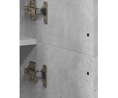 Komoda, betono pilkos spalvos, 70x35x180cm, apdirbta mediena