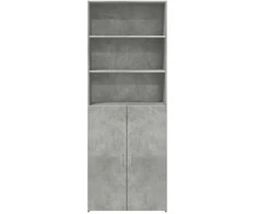 Komoda, betono pilkos spalvos, 70x42,5x185cm, apdirbta mediena