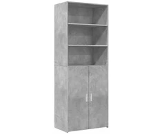 Komoda, betono pilkos spalvos, 70x42,5x185cm, apdirbta mediena