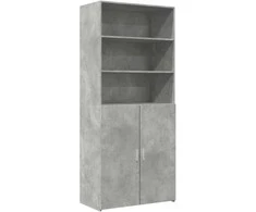 Komoda, betono pilkos spalvos, 80x42,5x185cm, apdirbta mediena