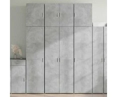 Komoda, betono pilkos spalvos, 80x42,5x249cm, apdirbta mediena