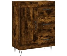 Komoda, dūminio ąžuolo spalvos, 69,5x34x180cm, apdirbta mediena