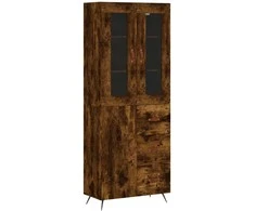 Komoda, dūminio ąžuolo spalvos, 69,5x34x180cm, apdirbta mediena
