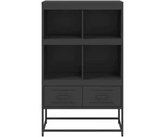 Komoda, juodos, 68x39x111,5 cm, plienas