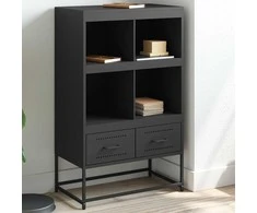 Komoda, juodos, 68x39x111,5 cm, plienas