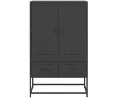 Komoda, juodos, 68x39x111,5 cm, plienas
